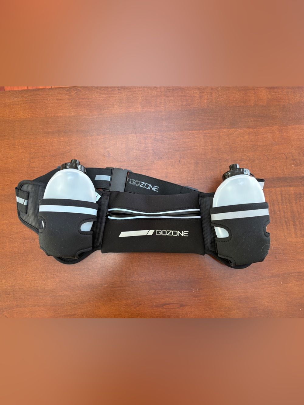 NWOT Gozone Black & Gray Hydration Waist Pack with Dual Bottles